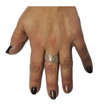 R000362 Stylish Plain Sterling Silver Women's Ring Genuine Solid 925 Handmade Empress